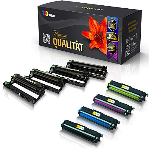 4X Print-Klex Kompatible Toner mit Trommel für Brother MFC-L3710 CW MFC-L3730 CDN MFC-L3750 CDW MFC-L3770C DW TN243+TN247 DR243CL DR 243 TN-243 TN-247 DR243 - Office Light Serie