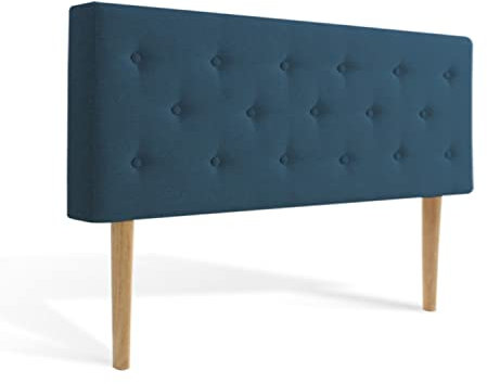 INTENSE DECO Tête de lit capitonnée Théa 160cm Tissu Bleu Canard