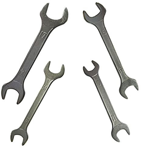 Lotatheta 4 PCs Double Ended 10 mm thru 17mm Cone Wrench Bicycle Tool Kit Spanner Bike Cycling Multi Set