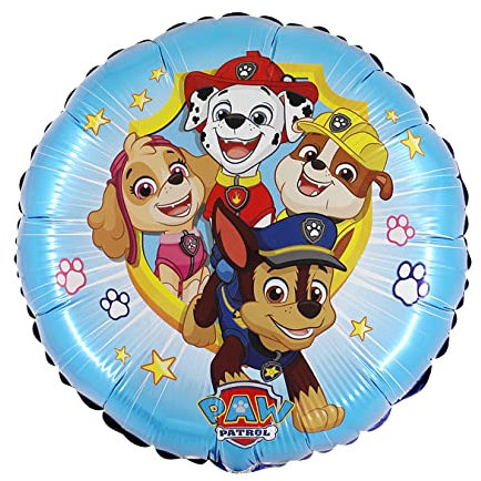 Ballonim® Paw Patrol rund blau neu Luftballons 45cm Folienballon Party DekorationGeburtstag