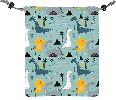 NERTHUS FIH 945 Bolsas Comida Infantiles Dinosaurios ecológica, Adaptable, facil de Limpiar y Apta para Lavadora