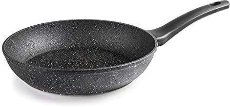 LACOR - 26816 Poêle JAVA en aluminium forgé 100% sans PFOA, antiadhérente, particules de pierre, fond Full Induction, Ø 16 x 4 cm, noir