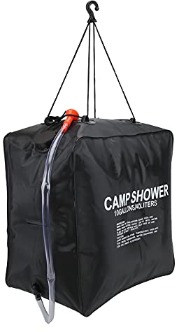 Bolsa Ducha Solar Portátil, Ducha Solar Alta Capacidad 40 Litros, Calentador Agua Solar para Baño Calentado con Energía con Boquilla Ducha Calentamiento Rápido para Acampar Al Aire Libre Playa Natació