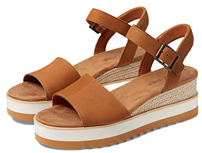 TOMS Diana Damen-Pantoletten | Verstellbare Knöchelschnalle, CloudBound Foam Comfort, leichte Seilzwischensohle, strukturierte EVA-Außensohle