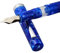Jaipur V2 Piston Filled Refillable Fountain Pen - Blue Ultra Flex Cursive Pen w/Stainless Steel Nib - Luxury Pens w/Acrylic Body & Ebonite Feed - Fountain Pens for Journaling & Calligraphy
