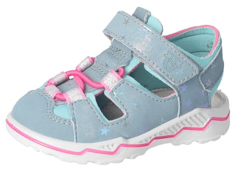 RICOSTA Mädchen Sandalen Gery, Kinder Lauflernschuhe, Weite: Mittel, Halbschuhe, Klettverschluss, Sommerschuhe, Strandschuhe, Arctic/Frozen (130), 28 EU