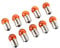 BISOMO Blinker x 10, Glühlampe, Orange, 12V, 10W, BA15s, E-ZEICHEN, Bremslicht, Fahrzeugbeleuchtung, Für Simson, Moped, Motorrad, Roller, Quad, Auto