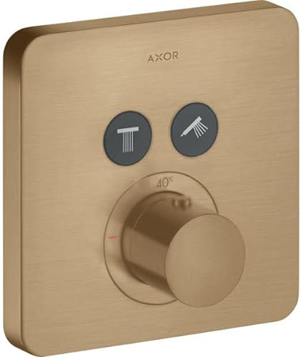 hansgrohe AXOR Starck ShowerSelect Soft Thermostat Unterputz für 2 Verbraucher, 36707140, Farbe: Brushed Bronze