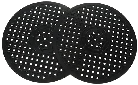 LABRIMP 2Stücke Spülbeckeneinlage Gummimatte für Küchenspüle Rutschfest Geschirr Abtropfmatte Multifunktionale Spülbeckenmatte mit Abflussdesign Schwarz