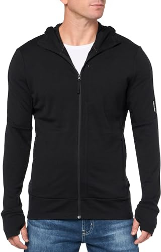 Icebreaker Merino Herren Quantum Iv Langarm-Kapuzenpullover aus Wolle mit Reißverschluss Sweatshirt