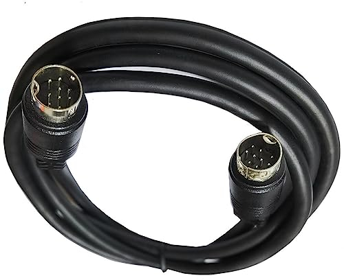 Traovien Câble audio S-Video Mini-DIN 9 broches mâle vers mâle pour récepteur TV, moniteur, projecteur, récepteur audio et vidéo, etc. (Mini 9 broches mâle vers mâle 2 m)
