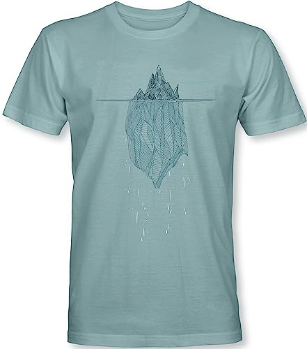Berg T-Shirt Herren : Mond-Berge - Kletter T-Shirt Männer - Geschenk für Wanderer - Bergsteiger Outdoor Ausrüstung
