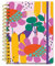 Miquelrius - Jahreskalender 2024 Semana Vista, Größe 155 x 213 mm (ähnlich A5), starrer Einband, Spiralbindung, Gummiverschluss, mehrsprachig, Catalina Aguirre, Blumen mit Goldprägung