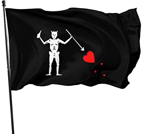 Bandera Balcón 90X150cm Bandera Del Pirata Barbanegra Banderin Resistente A La Intemperie Banderines Pancarta Colores Vivos Banners Para Balcón Barras Eventos