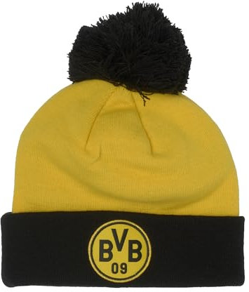 Puma Unisexaccessoires Wintermütze 02555201 BVB ESS POM POM BEANIE Gelb ADULT
