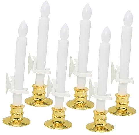 Amosfun 6stücke Pack Led-weihnachtskerzen Flammenlose Kerzenlichter Simulierte Teelichter Für Innen Und Außendekoration Partygeschenke Und Weihnachtsdekoration