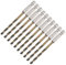 sourcing map 10 Pcs High Speed Steel Hex Shank Twist Drill Bit, 4mm Drilling Dia with 1/4 Inch Hex Shank 95mm Length