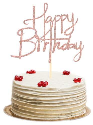 Sumerk 1 Stück Happy Birthday Cake Topper Geburtstag Tortendeko Happy Birthday Tortendeko Birthday Cake Decoration Geburtstag Junge Frau Rose Gold