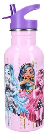 My sweety pop - Cantimplora Monster High Girl de acero inoxidable para niños, guardería infantil - Escuela - Vacaciones - Comida - 22 cm - 500 ml - Hidratación - Idea de regalo - Botella