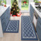 BEQHAUSE-Kitchen-Rugs-Non-Slip-Kitchen-Mats-for-Floor Machine Washable Kitchen Rugs 2 Pieces Navy Blue Kitchen Runner Carpet with TPR Backing, Rolled Packaging, 50X76cm+50X122cm