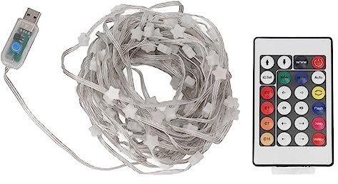 Vorhang-Lichterkette, LED-Vorhang-Lichterkette Mit Fernbedienung, 100 Lampenperlen, 16 Farben, Dekorative Lichterkette Mit Fernbedienung, Wandbehang, Tropfende Lichter Für Hochzeitsschlafzimmer