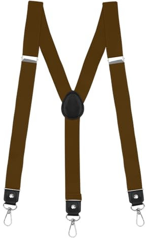 Yicelerate Hosenträger Herren, Extra Stark, Damen, Braun, Arbeit, Mit Karabiner, Heavy Duty Men Braces