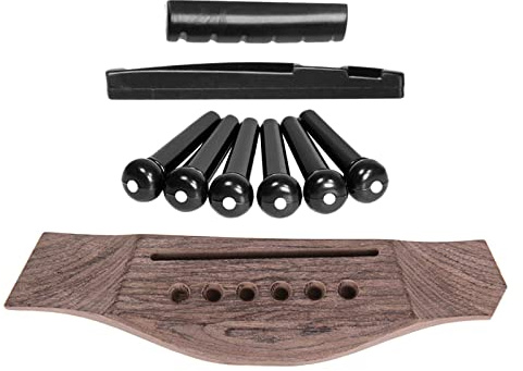 Guitar Bridge & Saddle Repair Kit - Perfect Sound Transfer - Easy Installation - for Acoustic & Classical Guitars