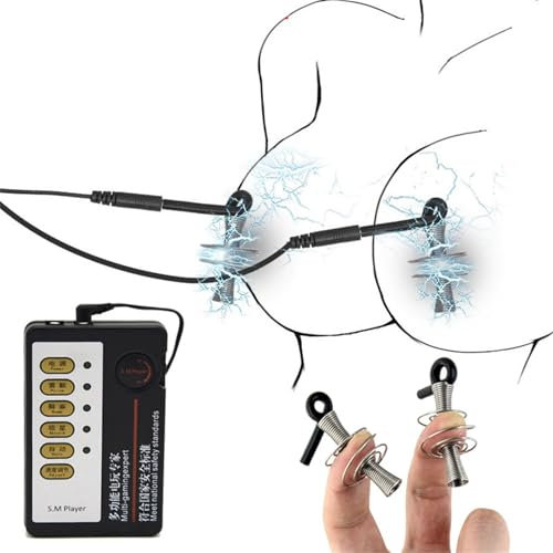 Elektrostimulation Edelstahl Nippelklemmen BDSM Nippelklemmen Brust Flirten Spielzeug Mit Fernbedienung Klitoris/Nippel Clip Sex Reizstromgerät Set SM Sexspielzeug Für Frauen Männer Paare