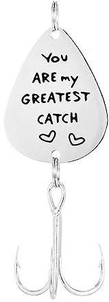 VANZACK Edelstahl Angelköder-Haken Mit Gravur You Are My Greatest Catch Personalisiertes Geschenk Für Fischer Geeignet Für Geburtstage Und Feiertage
