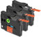 Cruxer 3er-Packung Kompatibel für Brother P-touch TZe-B11 Fluoreszierend Laminierte Bänder，Schwarz auf Orange 0,23'' 6mm x 5m Schriftband Ersatz für Brother PT-H100R PT-200 PT-H110 PT-D410 PT-E110VP