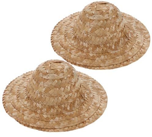 GARVALON 2St Hut malen hut spielzeug selber machen Mini mexikanischer Hut Minihüte für Stroh Mini mexikanische Hüte kinder strohhut DIY Strohhut DIY-Versorgung hut zubehör selber machen