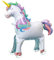 DazzJoy Einhorn Folienballon,3D Einhorn Luftballons Stehend mit Rädern, Einhorn Ballon Mädchen,Einhörner Deko Kindergeburtstag, Einhorn Luftballon Tiere Ballons Geburtstag, Unicorn Birthday Decoration