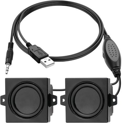 SPORWAY PC Lautsprecher: Mini Computer Lautsprecher für Desktop PC, Monitor Lautsprecher für PC, USB Portable Computer Lautsprecher für Desktop, Laptop, Stereo Versteckte Art Kleine Lautsprecher