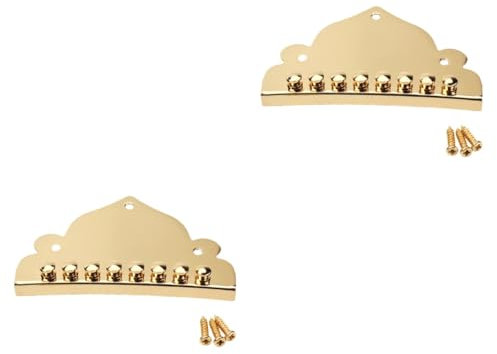 OFFSCH 2pcs Metal Mandolin Tailpiece for Mandolin Upgrade Look Easy String Replacement String