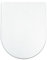 AQUALONA® Luxury Duroplast Toilet Seat – Strong and Durable - D Shaped, Soft Close - Ceramic Appearance - Scratch Resistant - Dual Button Hinge Release - Click, Lift & Clean Technology (White)