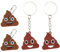 Pack De 4 Porte-Clés en Forme De Caca, Porte-Clés Rigolos, Porte-Clés Créatifs, Porte-Clés Intéressants, Porte-Clés Originaux
