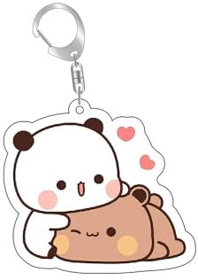 GAREGEAR Panda Bubu & Dudu Schlüsselanhänger – Kawaii Anime Cute Schlüsselanhänger, Stil 1, One size