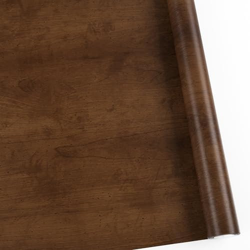 Abyssaly Papier Collant pour Meuble, Revetement Adhesif Film Autocollant Sticker Meuble Imitation Bois, Papier Peint Vinyle Rouleau Adhesif Decoratif Armoires Comptoir Cuisine Table 40 x 300 cm