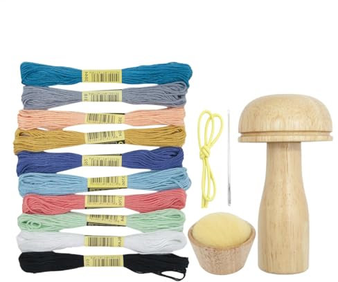 Pilz -Darner reparieren, Verdammeln zum Häkeln | Betriebsnadeln Garn und elastischen Riemen enthalten