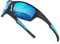 suoso Sportbrille-Herren-Damen-Sport Sonnenbrille-Polarisierte-UV400 Schutz-Sunglasses-Men-Women-Sonnenbrille Schwarz-Fahrradbrille-Rennrad brille，2-Schwarz-Eisblau