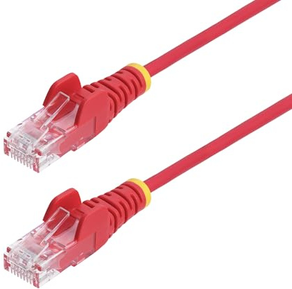 StarTech Cavo Ethernet Cat6 Slim 15m, LSZH 100W PoE++, Rosso (N6PAT15MRDS)