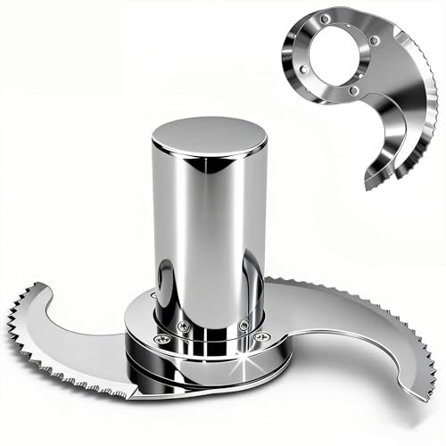 27055 Serrated Blade for Robot Coupe Food Processor R2, R2A, R2N, R2B, R2U, R201, Modular Chopper Blade with Stainless Steel Case & 2-Pack Spare Blades, Never Leak, Microplastic-Free, 5 Year Warranty