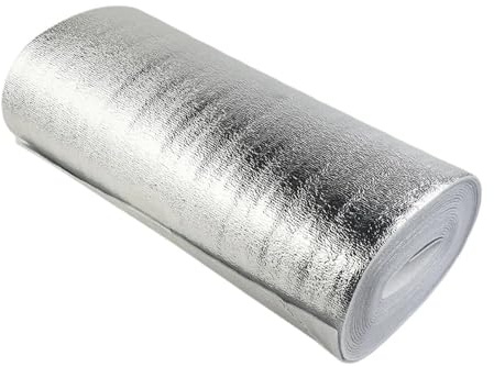 Rouleau d’Isolation en Aluminium 1 rouleau de film réfléchissant for radiateur, isolation thermique murale, d'isolation en feuille d'aluminium, films aluminisés(Silver 30cm,10m)