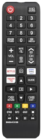 Smart Remote Controls For Smart Tv with Netflix, Prime Video, Rakuten Tv Buttons For All Led Qled Uhd Frame Curved Solar Hdtv 3D 4K 8K