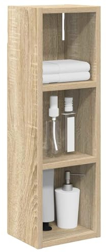 vidaXL Badezimmer-Wandschrank Sonoma-Eiche 20 x 16 x 62,5 cm