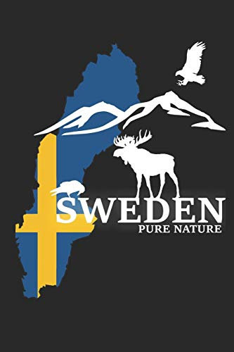 Wikstroem - Notes: Sweden Country Banner Moose Pure Nature - Notizbuch 15,24 x 22,86 unliniert