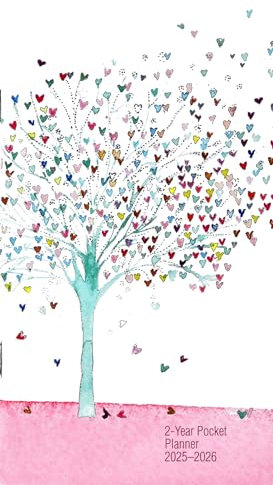2025-26 Tree of Hearts 2-Year Pocket Planner (24-Month Calendar)