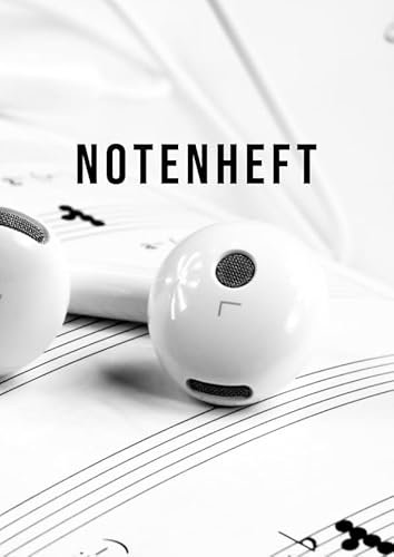 NOTENHEFT DIN A4 BLANKO: 110 Seiten | 55 Blatt | 12 Systeme mit Seitenzahlen | Musik Unterricht Komposition | Schule + Studium