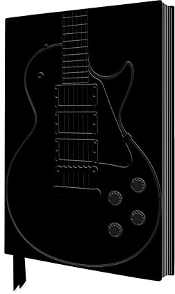 Exquisit Premium Notizbuch DIN A5: Gibson Les Paul, Black Guitar: Unser hochwertiges, liniertes Blankbook mit Softcovereinband aus Kunstleder mit ... künstlerisch gestaltetem Buchschnitt