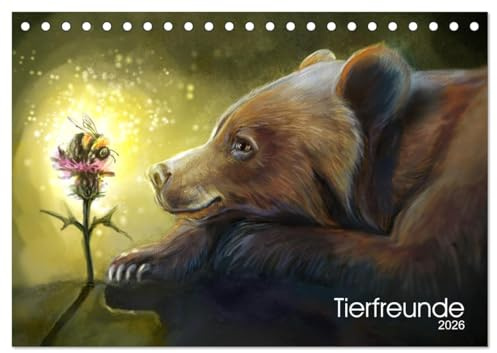 Tierfreunde (Tischkalender 2026 DIN A5 quer), CALVENDO Monatskalender: tierische Freundschaftern versüssen den Alltag (CALVENDO Tiere)